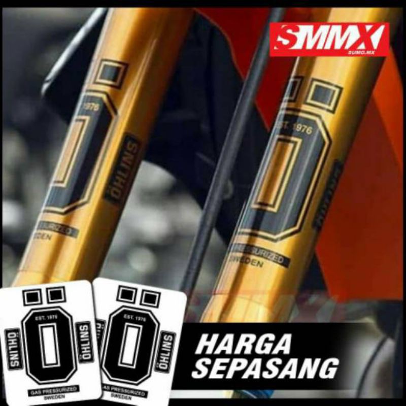 STICKER OHLINS SHOCK DEPAN USD UPSIDEDOWN TELE KLX 150 230 250 CRF WR155 KX KTM YZ CRF250 STIKER