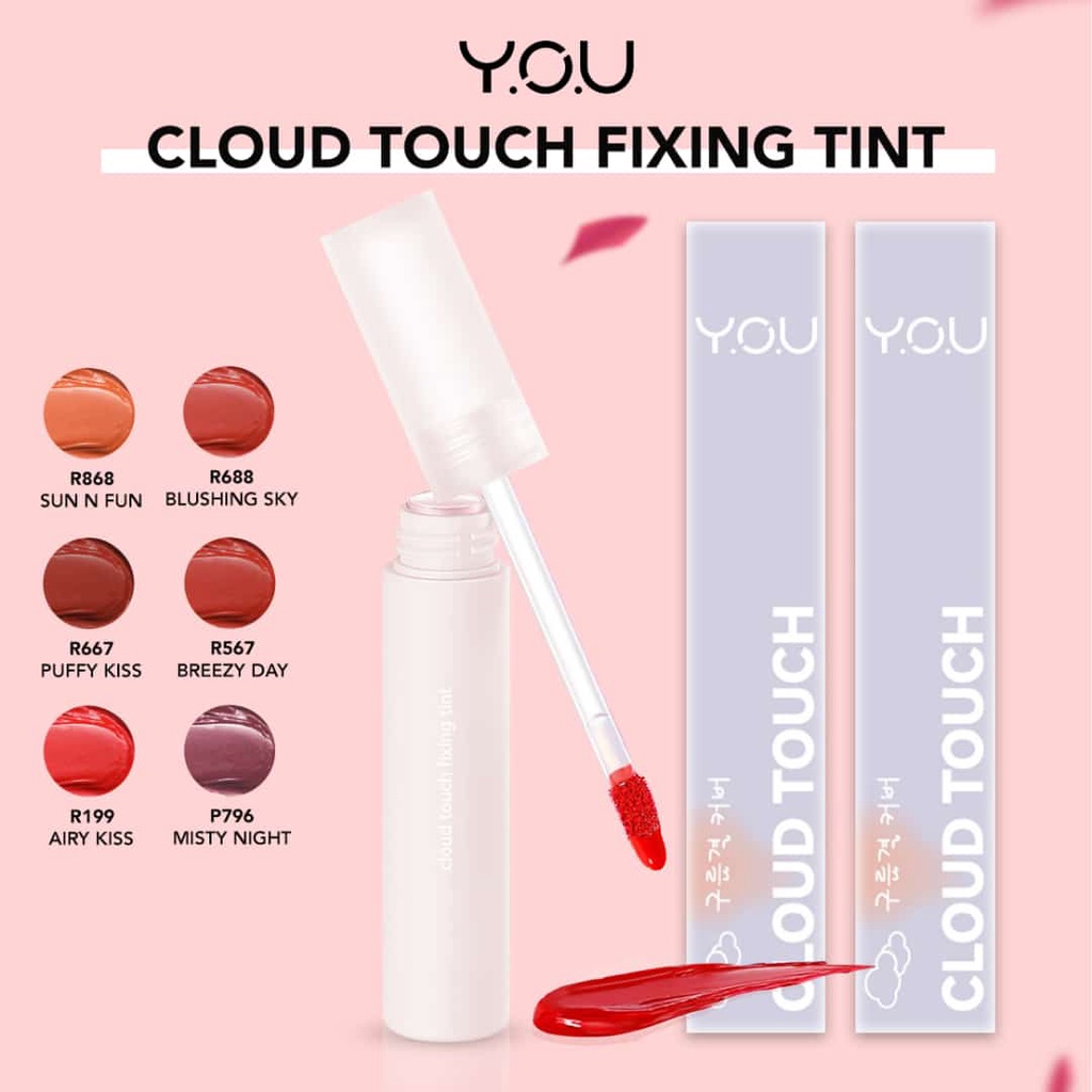 NEW LIP TINT YOU! YOU Cloud Touch Fixing Tint Original Tahan Lama