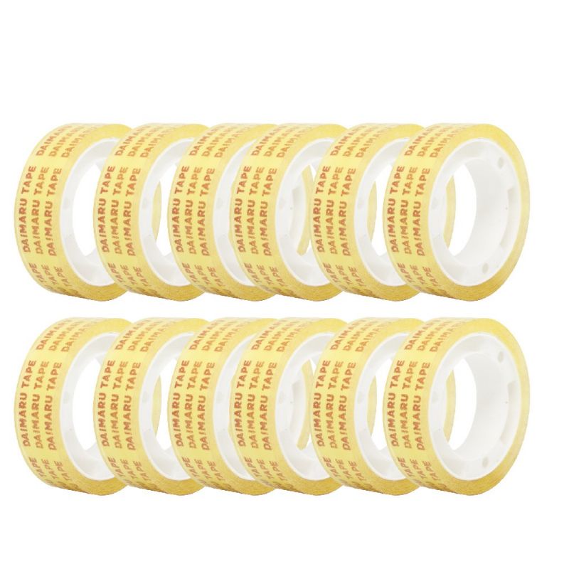 

DAIMARU Stationary Tape 12 Mm Isolasi Bening Isolasi Plastik Transparant Perekat Kertas Ecer