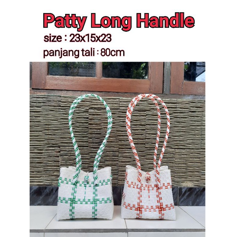 [BISA COD] Tas Anyaman Plastik/ Tas Wanita Jinjing Murah/ Tas Pasar/ Tas Plastik Murah Patty Series