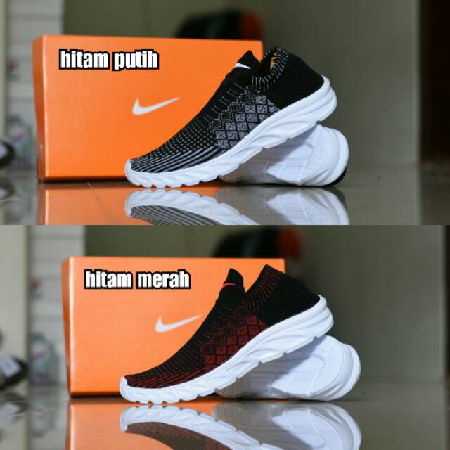 Sepatu Sneaker Tanpa Tali Nike Kaishinrun Casual Putih Shopee