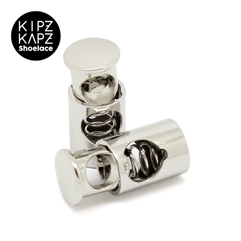 KIPZKAPZ LKM1 Silver Shoe lock lace / Lace Lock - Metal Kunci Tali Sepatu Lock Lace Stopper