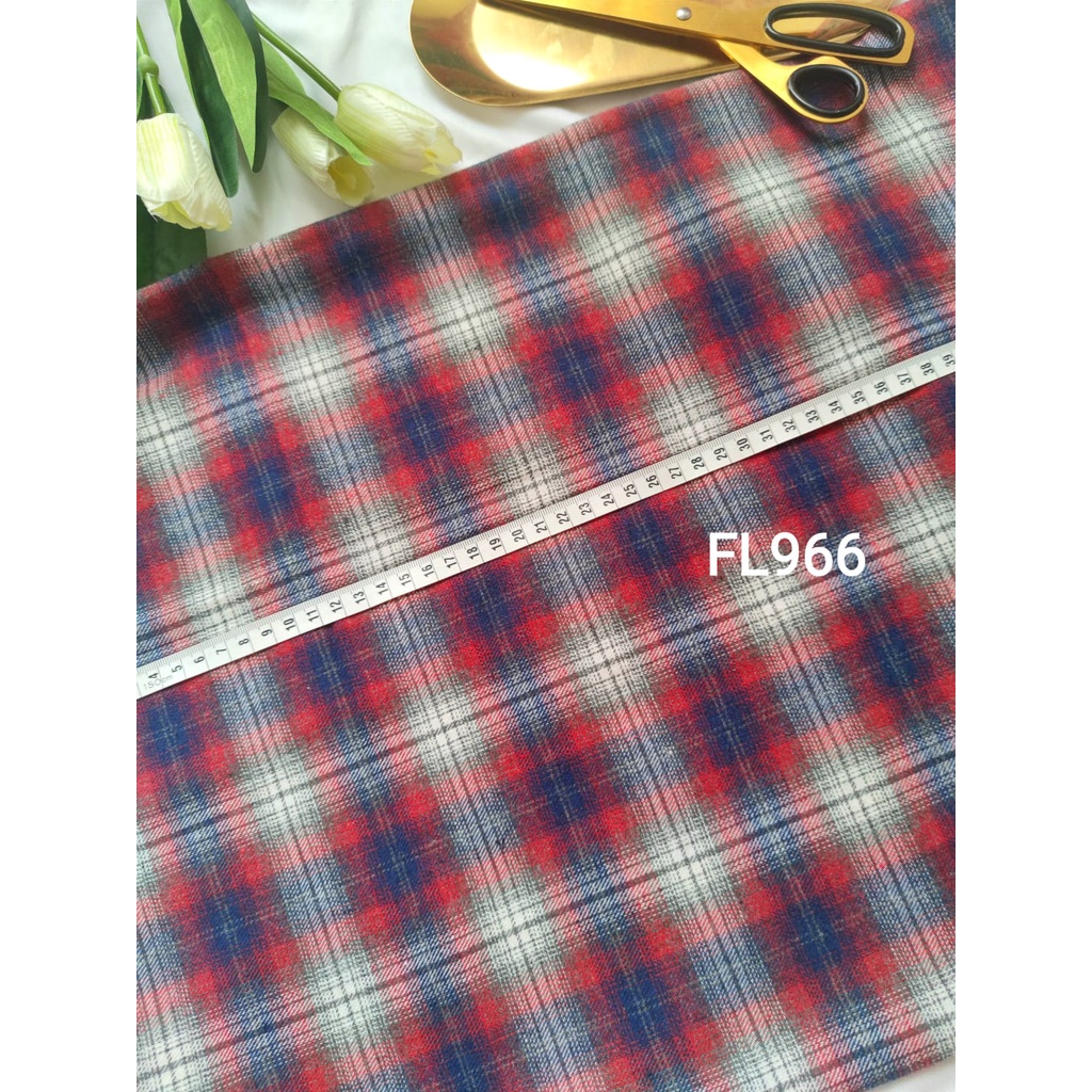 MERAH kain flanel bahan kotak katun yarndyed harga per 0.5meter/kain meteran happychild