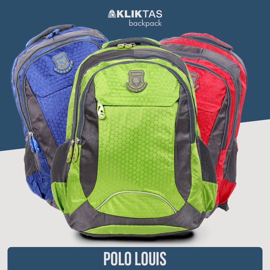 [KLIKTAS] Tas ransel Unisex import Polo Louis 33012 Backpack Kerja Dinas kantor