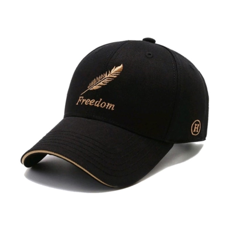 (BORDIR TIMBUL) TOPI COWOK BORDIR WARNA HITAM KEREN MANTAP