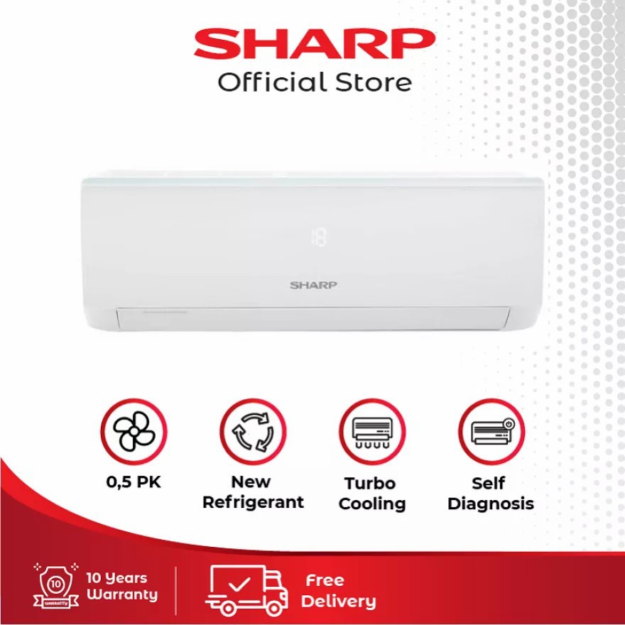 Promo MEGA ELEKTRONIK SALE   AC SHARP AH-A5UCYN 1/2 PK + PASANG AC LOW WATT