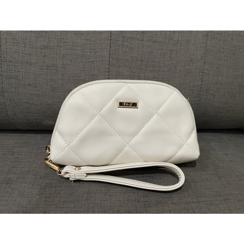 Pouch bag dompet kosmetik wanita Enji Cream