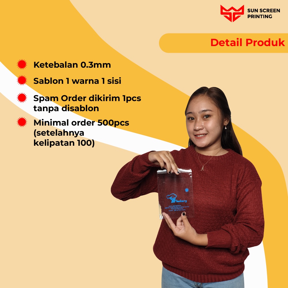Sablon Plastik Murah Opp 13x15