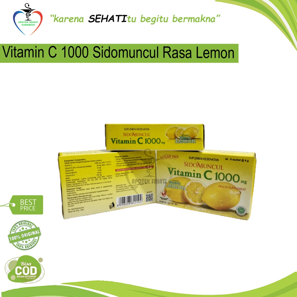 C 1000 SIDOMUNCUL VIT C SUPLEMEN DAYA TAHAN TUBUH ANTIOKSIDAN