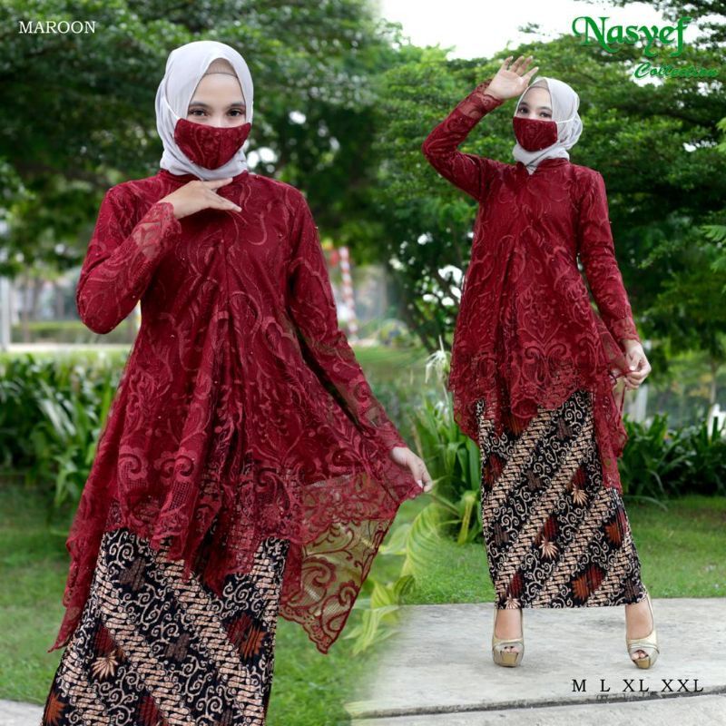 TERLARISS &gt;&gt; SETELAN TUNIK JUBRAI KEBAYA MODERN - SETELAN TUNIK TILLE WISUDA - TUNIK KEKINIAN