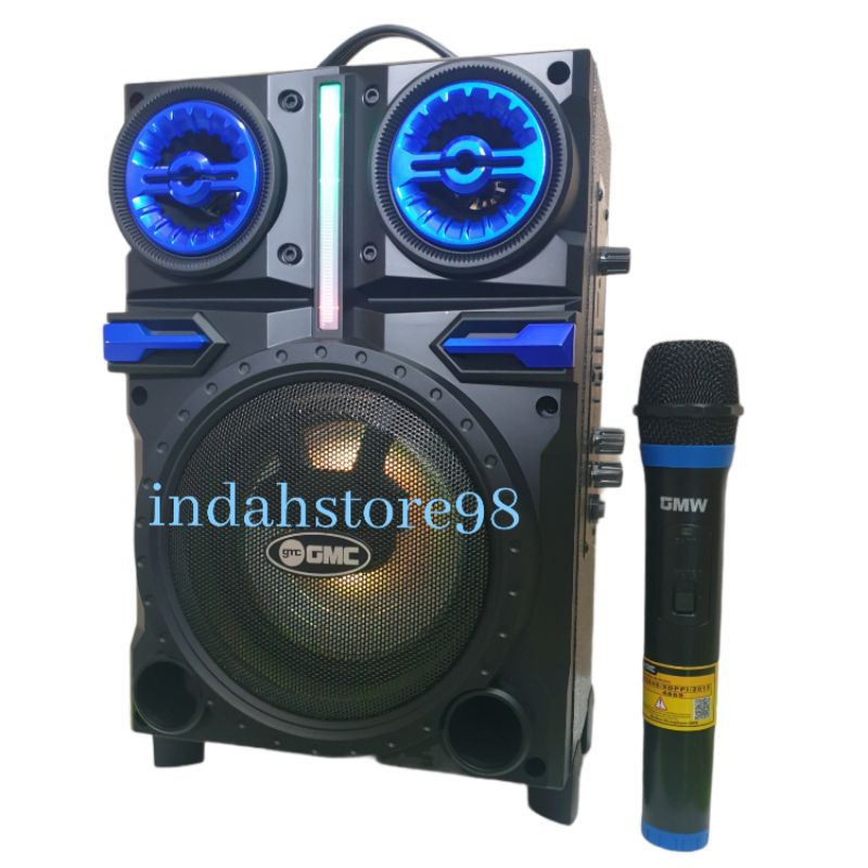 Speaker Portable GMC 897Q Bluetooth Karaoke Radio USB Extra Bass + Mic Wireless / DAT DT 806