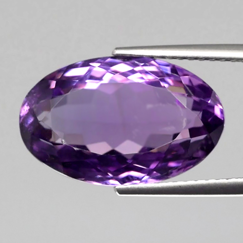 Certified VVS Oval 9.74ct 16x10x8mm Natural Unheated Untreated Rich Purple Amethyst AT116