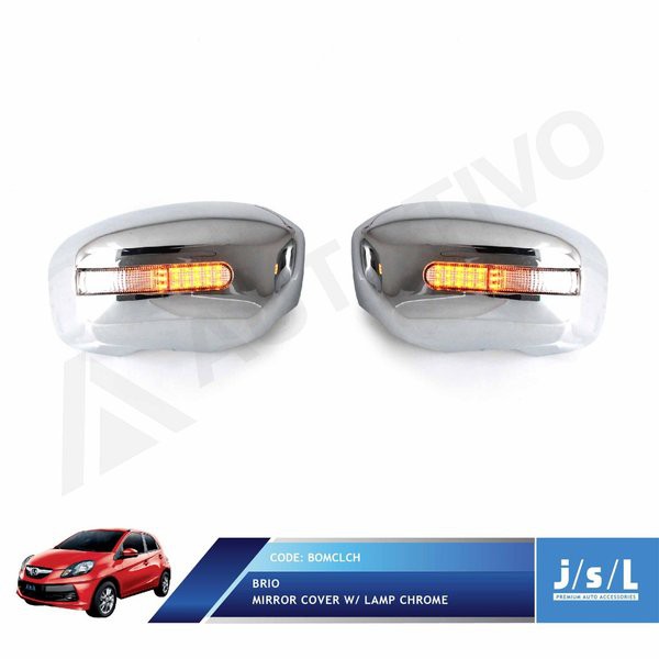 Aksesoris Tambahan Fariasi JSL Mirror Cover Lamp Honda Brio 2012 2015 Chrome