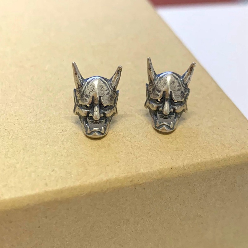 Fancyqube Anting Kasual Model Demon Warrior Gaya Gothic Punk Retro Untuk Pria Dan Wanita