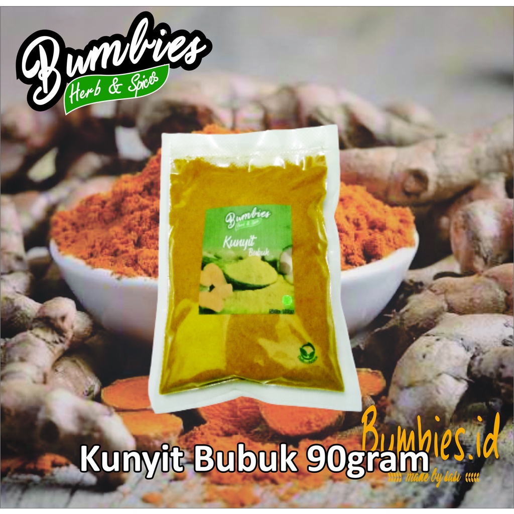 𝘽𝙪𝙢𝙗𝙞𝙚𝙨 𝙋𝙧𝙤𝙙𝙪𝙘𝙩 Kunyit Bubuk 90gram | turmeric powder | Rempah Rempah | Bumbu Instan | Kunir Bubuk