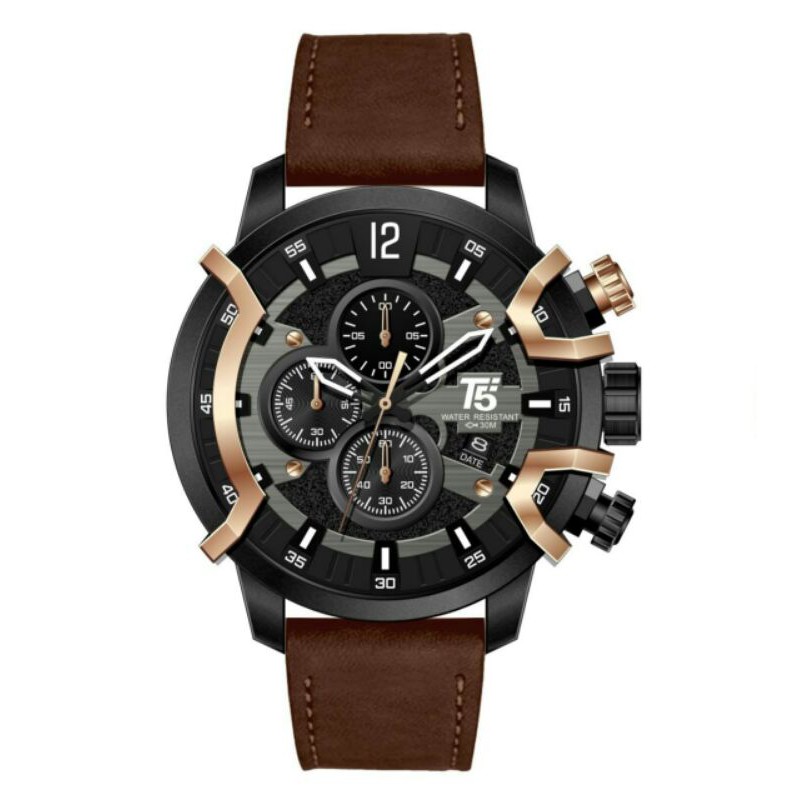 JAM TANGAN PRIA T5 H3819 CHRONOGRAPH TAHAN AIR ORIGINAL