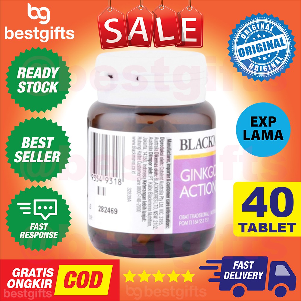 BLACKMORES GINKGO RECALL ACTION GINKO GINGO GINGKO FORTE KALBE VITAMIN BILOBA ANTI PIKUN BPOM - 30 TABLET