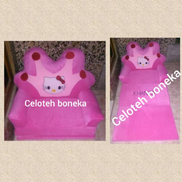 Sofa anak / sofa karakter / sofa boneka / sofa lipat / sofa double lipat / 3 lipat double / princess