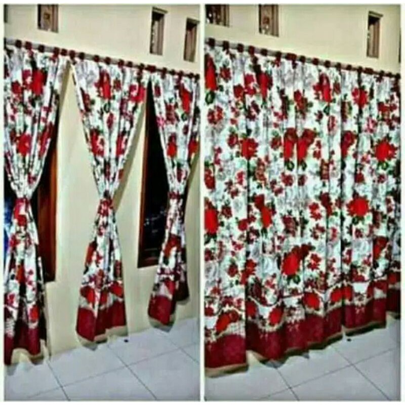 gorden pintu shaby murah 75cmx200cm/gorden pintu 75cmx200cm