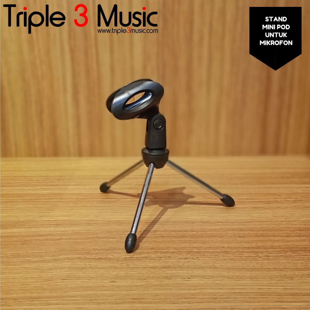 Stand Mini microphone kaki 3 stand mic untuk di meja gamers podcast