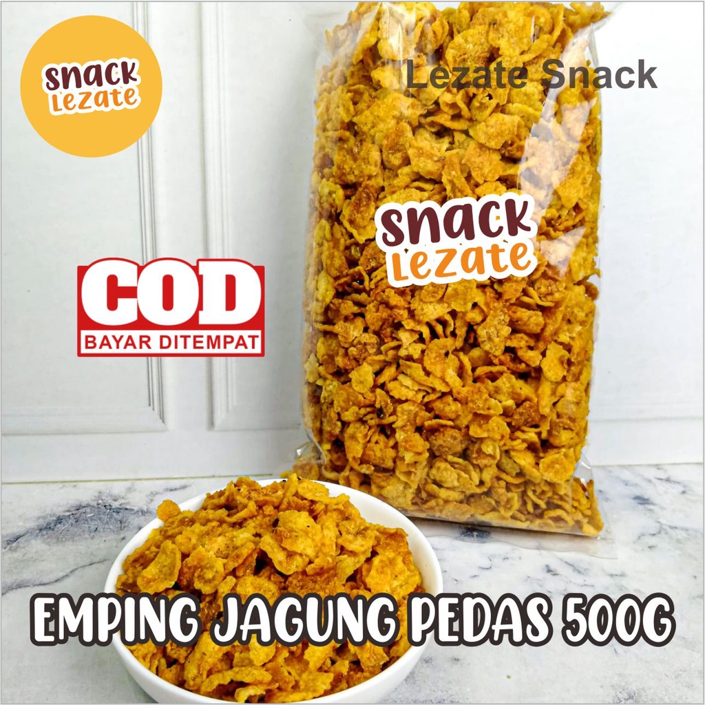 

Emping Jagung 500gr Kiloan Murah Rasa Pedas Manis / Jagung Geprek Camilan Murah Emping Corn WAP Shop