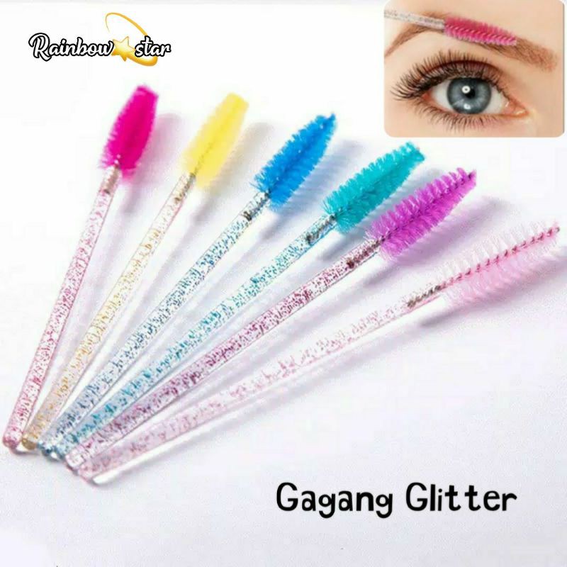 Mascara Wand / Sisir Bulu Mata Glitter / Sisir Alis / Spoolie