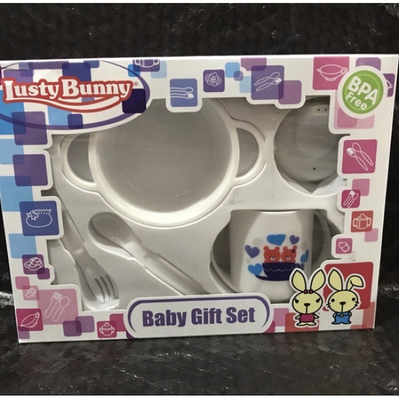 Feeding set Lusty Bunny Tempat makan Bayi Set Lusty Bunny