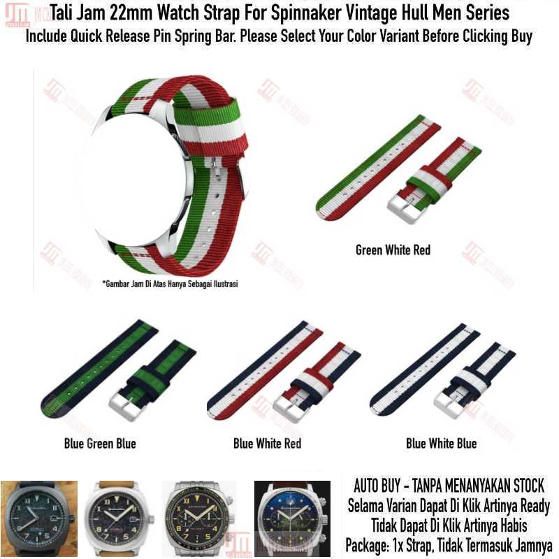 Watch Strap Spinnaker Vintage Hull Men Series - Tali Jam 22mm Nylon 3 Baris