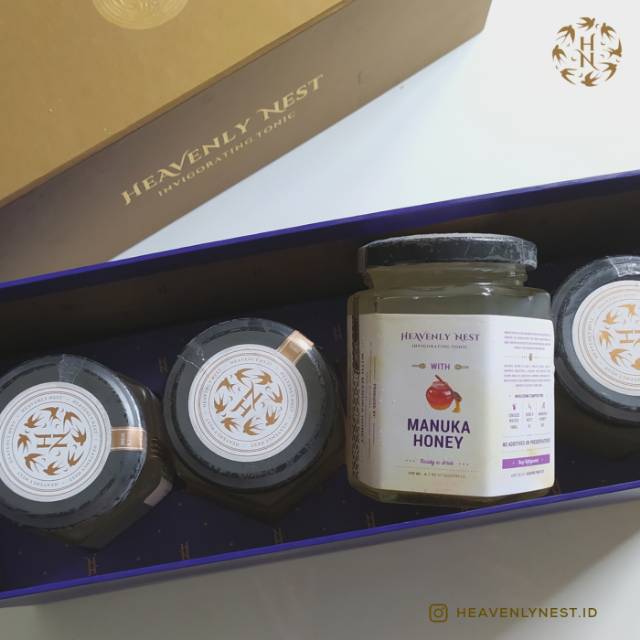 

Heavenly Nest - 1 Box (4 pcs) - Premium Bird Nest with Manuka Honey -
