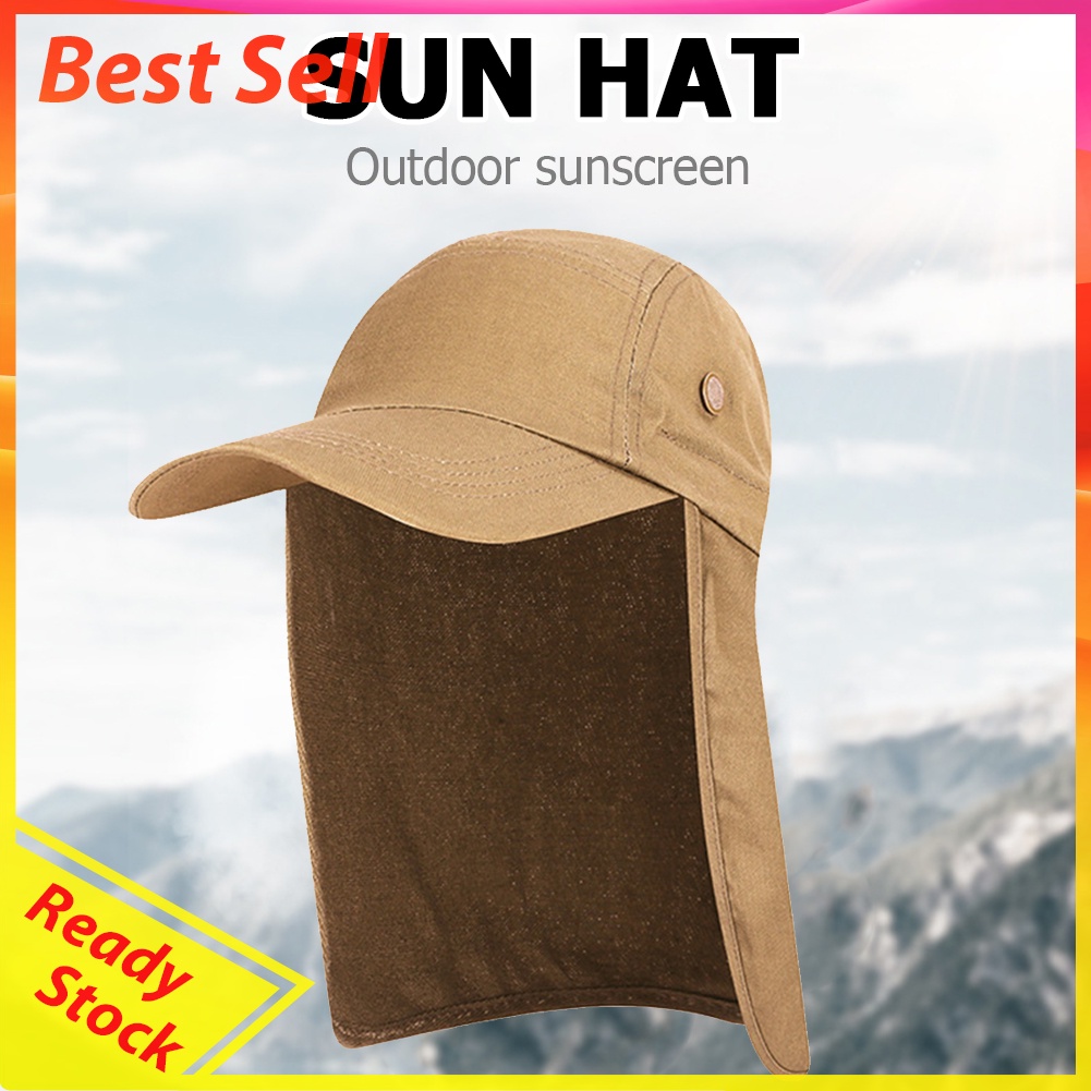 Unisex Fishing Hat Sun Visor Cap Sun Protection with Ear Neck Flap Cover