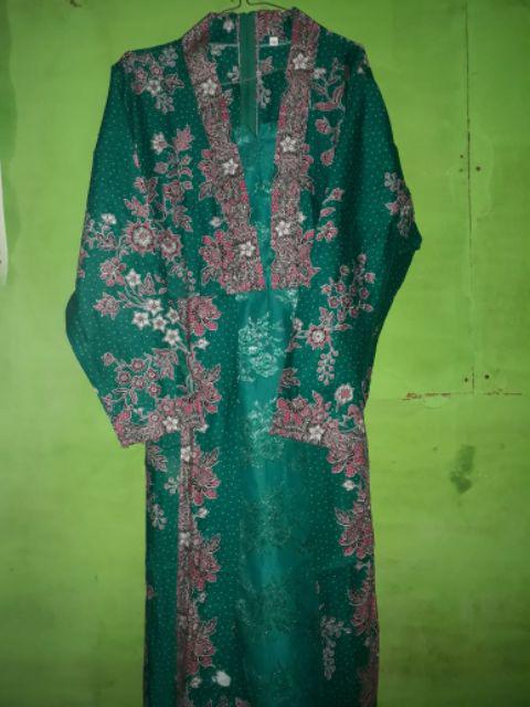 Sarimbit Couple Batik Keluarga/family Gamis Muslim Kd Melati Toska