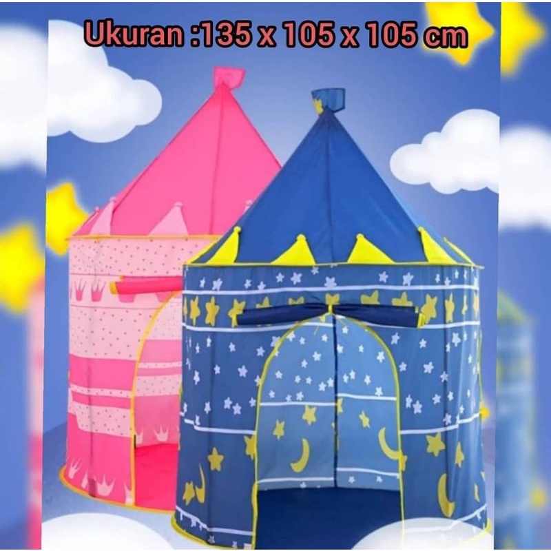 Tenda Anak Rumah Kerucut Rakit Sendiri Tulang Besi Besar Mandi Bola Kemah Mainan