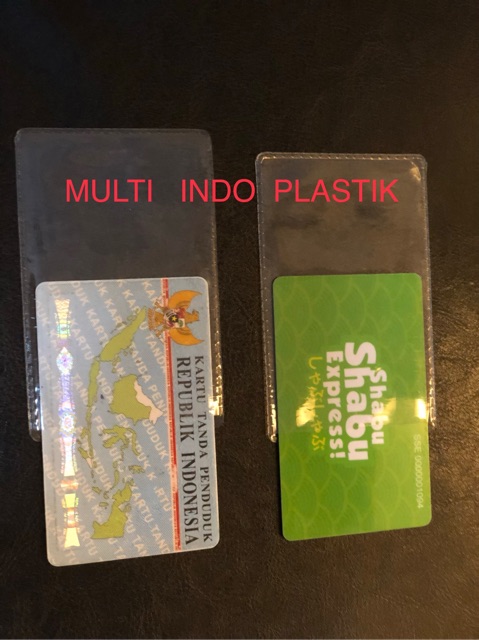 bening polos/plastik pelindung kartu/cover id card/sampul nametag/plastik id card/kantong nametag