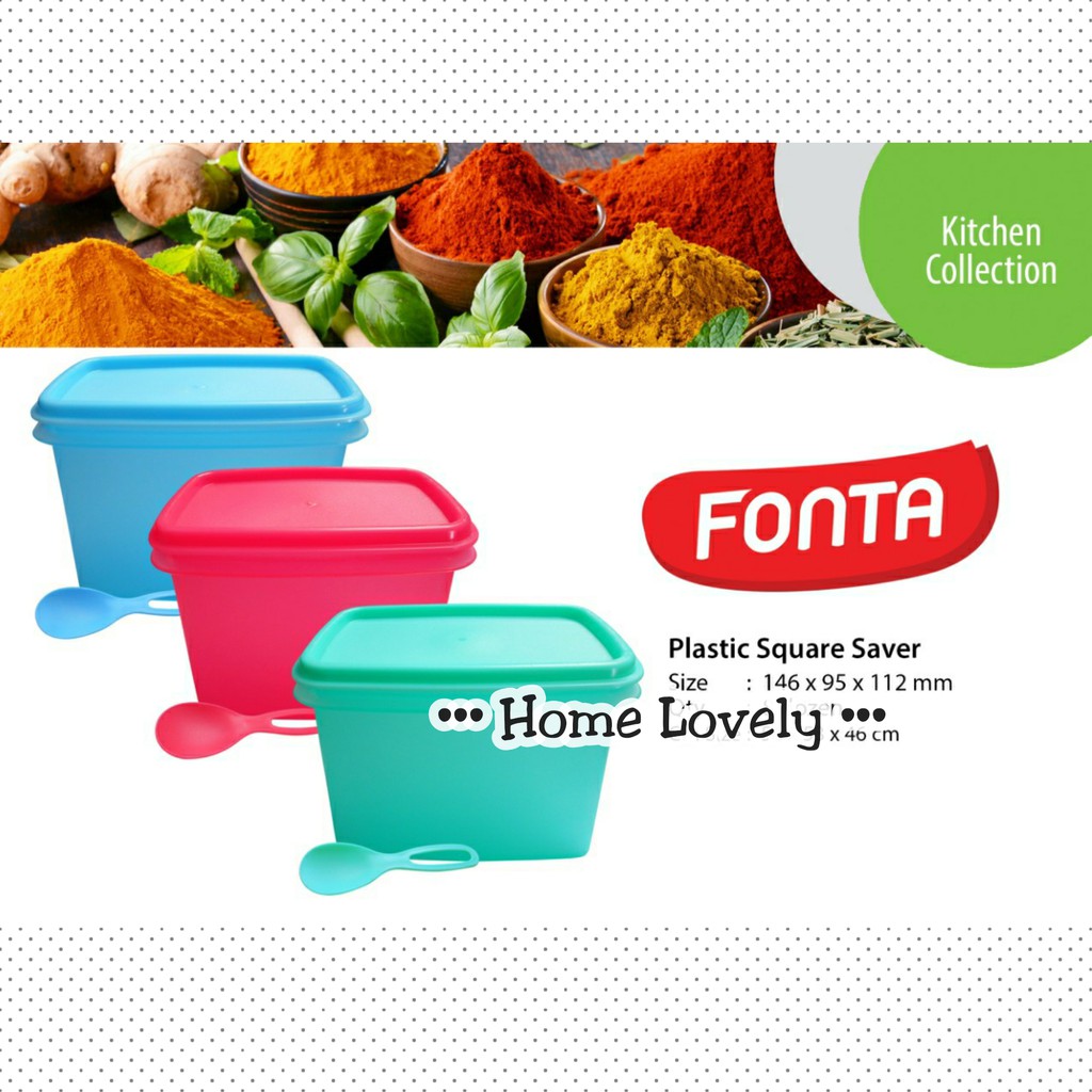 Toples Bumbu 800ml Fonta Saver KH / Sealware / Kotak bumbu + sendok
