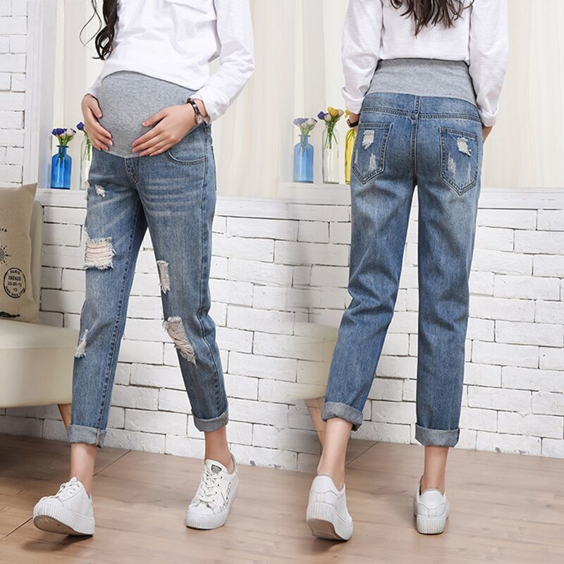 Celana Jeans Wanita Hamil Model Longgar Untuk Musim Semi Celana Jeans Wanita Hamil Model Longgar Untuk Musim Semi