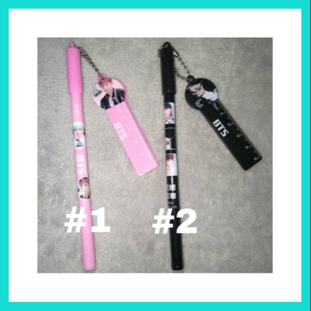 

Pulpen gel bts penggaris/gelpen bts penggaris