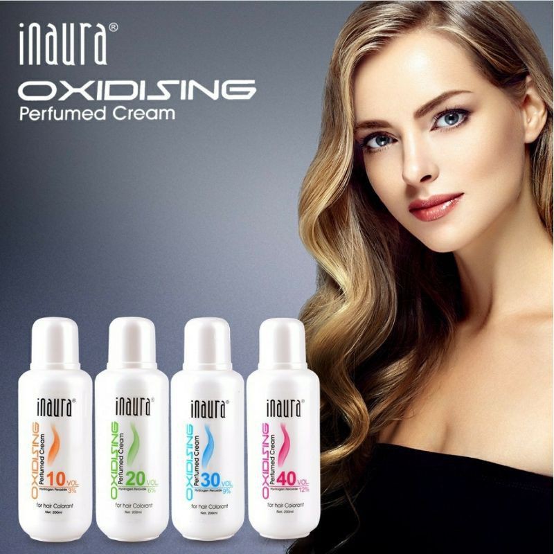 INAURA Oxidising Peroxide Developer Oxidant Cream 200ml - Campuran Bleaching &amp; Cat Rambut