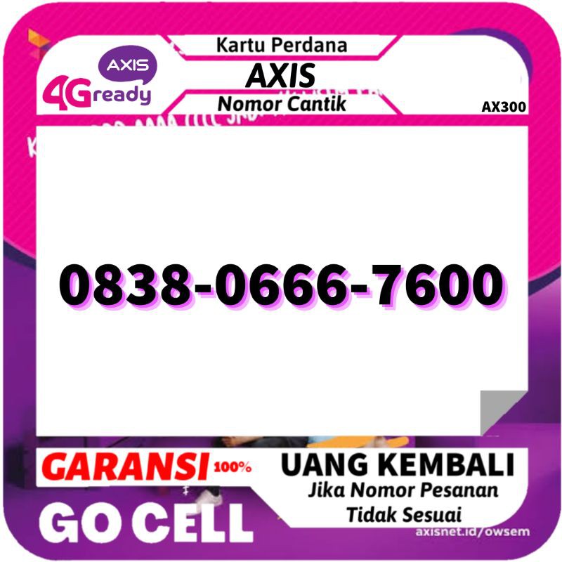 Nomor Cantik Axis Rapih Langka Terbaik Tripel 666