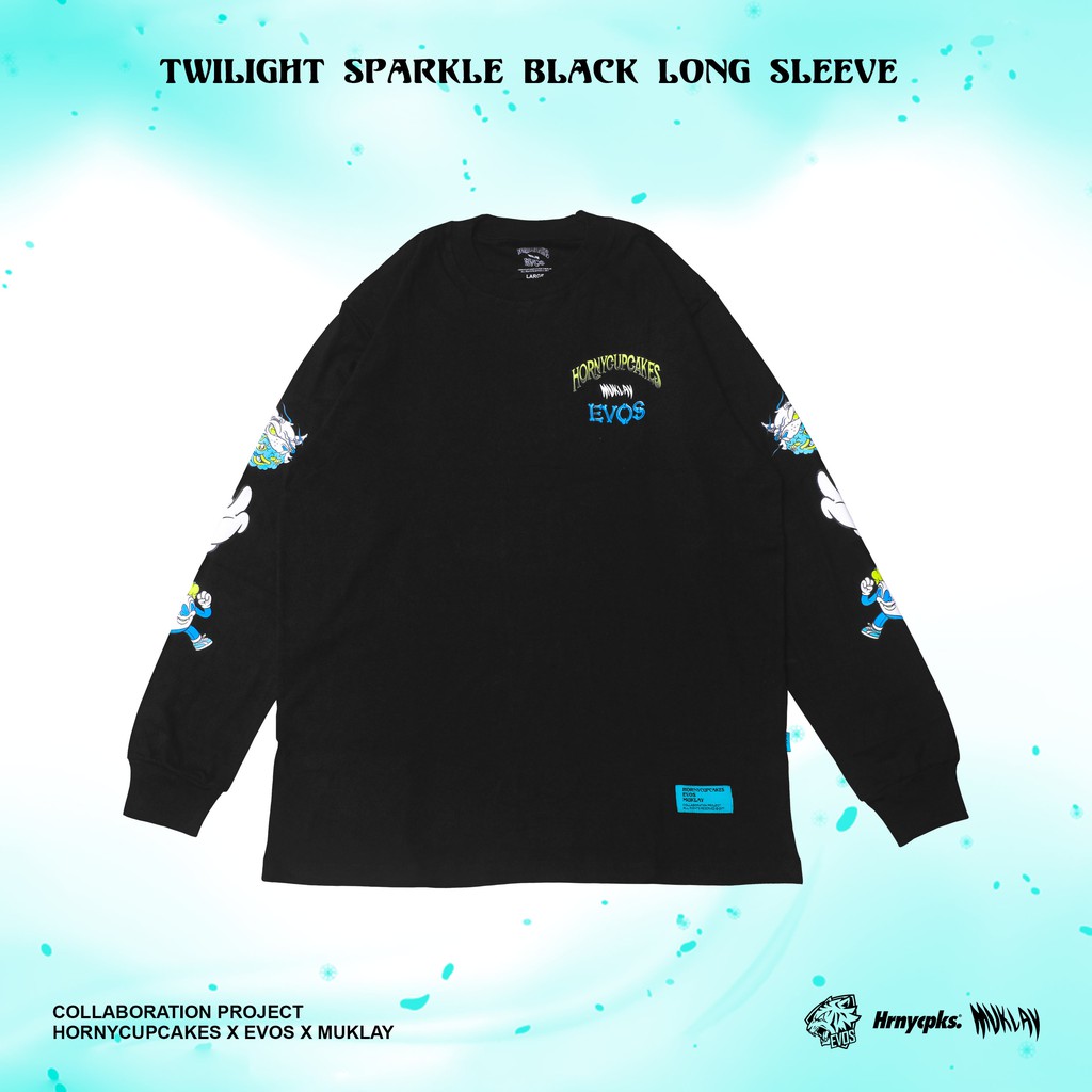 Hornycupcakes X Evos X Muklay - Twilight Sparkle Black Longsleeve