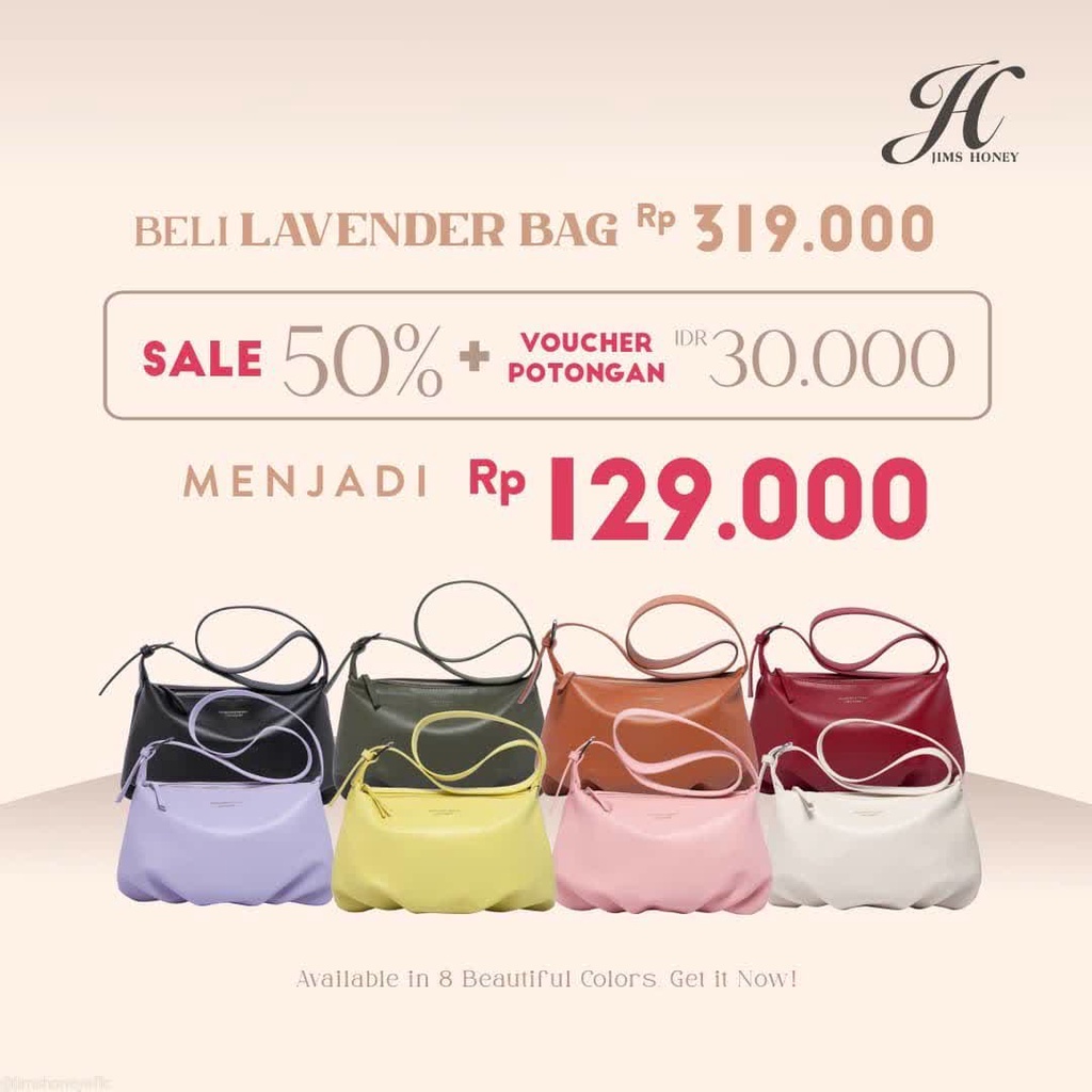 Tas Wanita Lavender Bag Jims Honey Tas Import Tas Kekinian Tas Cantik Original Terbaru 2021 Tas Sele