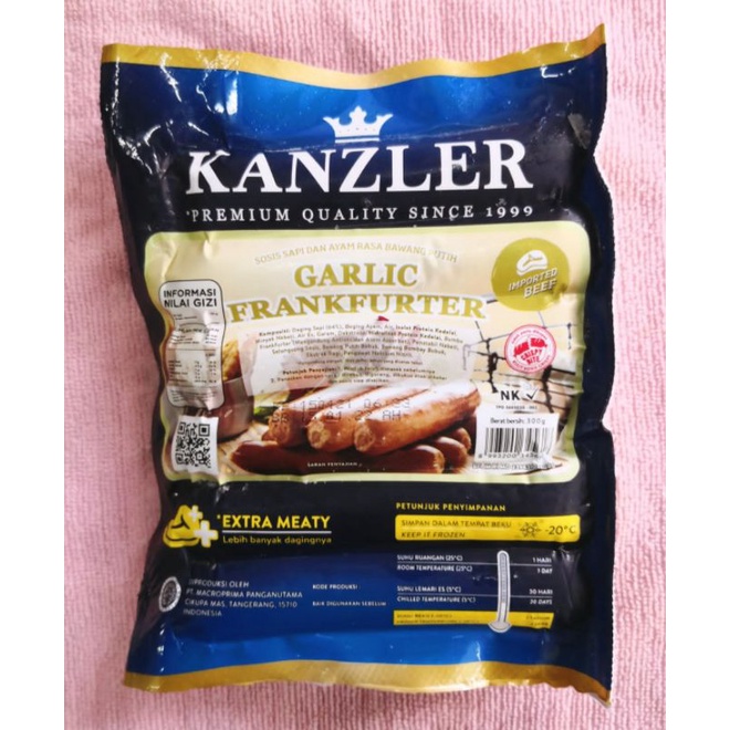 

Kanzler Garlic Frankfurter 300gr sosis/frozen