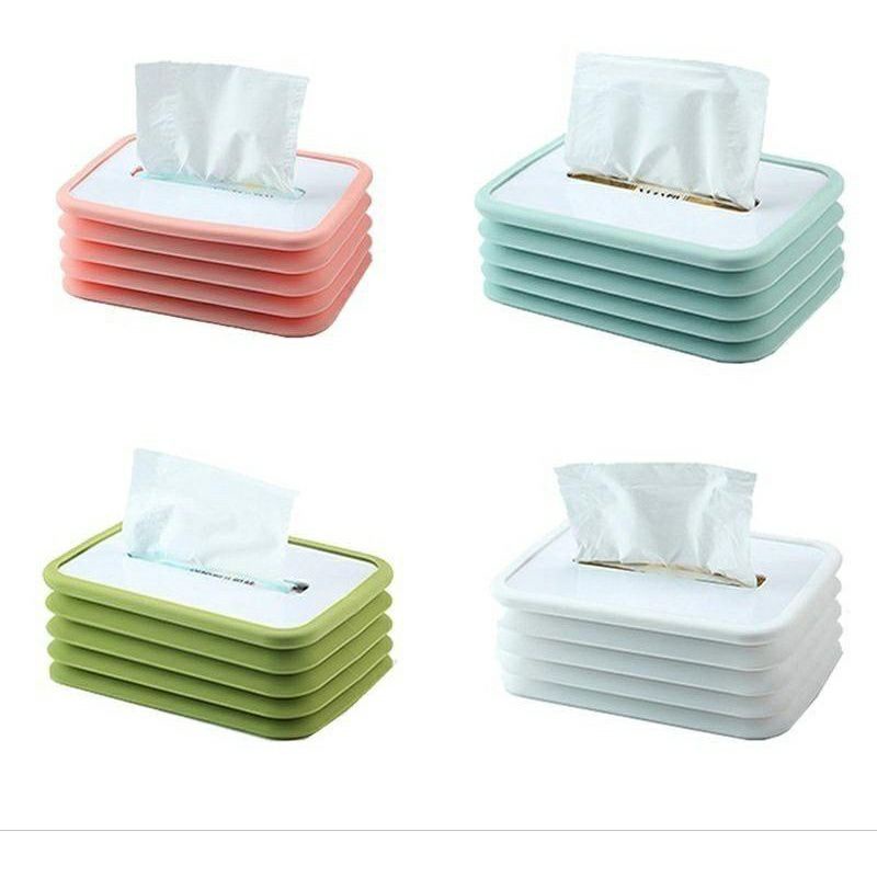 ~ PIYOSHI08 ~ Kotak Tissue Silikon  Lipat / Tissue Box Flexible / Tempat Tissue Serbaguna PR72