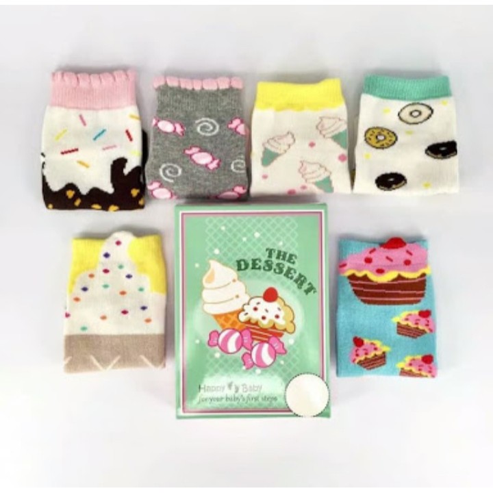 Happy Baby Kaos Kaki motif Lucu Anak Bayi Balita Usia 6 - 12 Bulan Motif