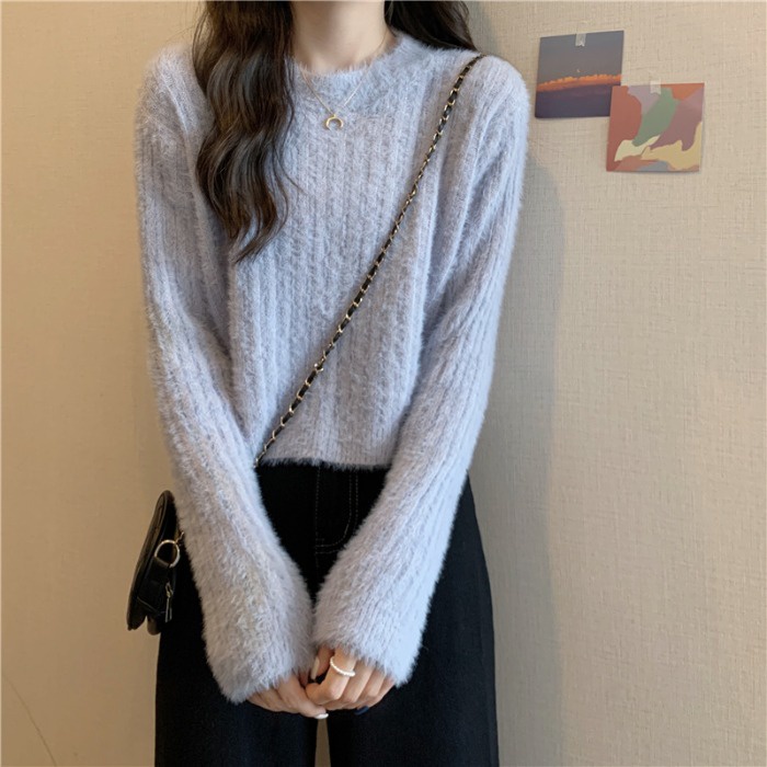 Knitwear Polos Wanita Lengan Panjang Casual Sweater Korea