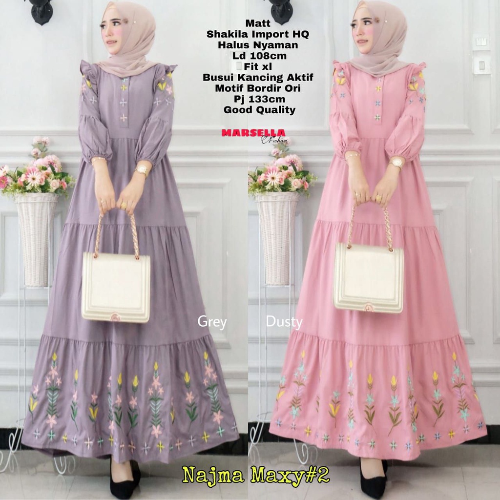 Najma #2 maxy dress shakila import hq by Marsella rr46