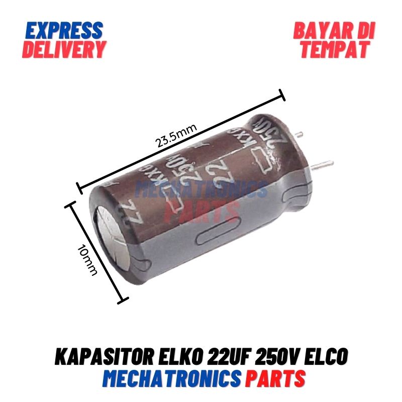 Kapasitor Elko 22uf 250v Elco