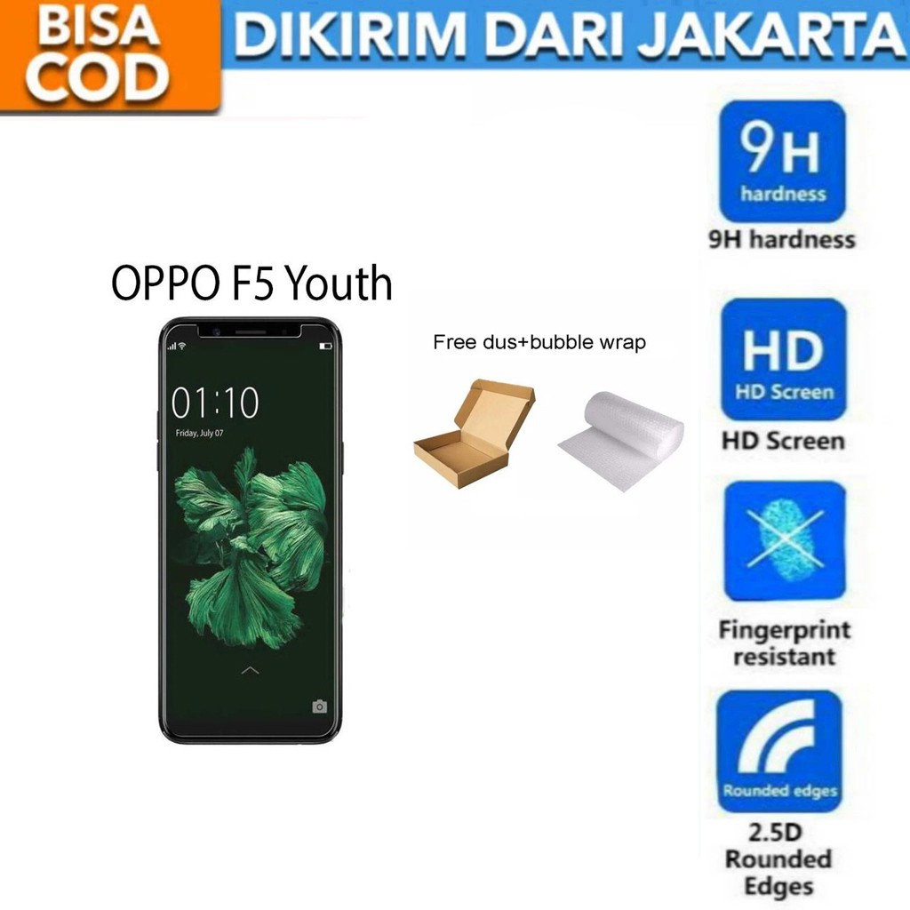 Oppo F5 Youth Tempered Glass Screen Protector Anti Gores