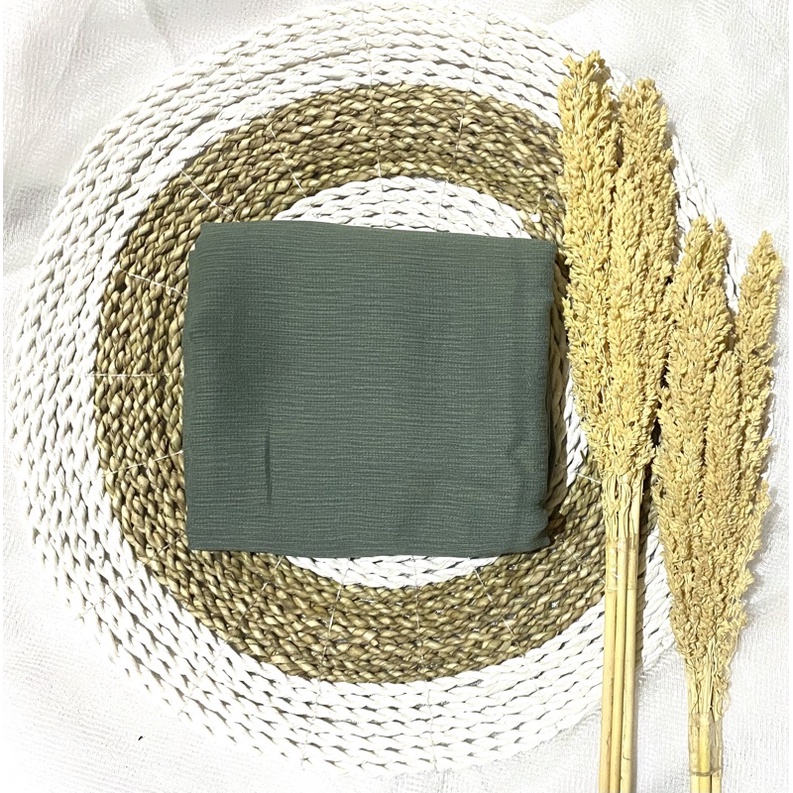 Jilbab segi empat Cornskin Premium Jahit Tepi/ Jilbab Serat Jagung / CORNSKIN-Seawood neci