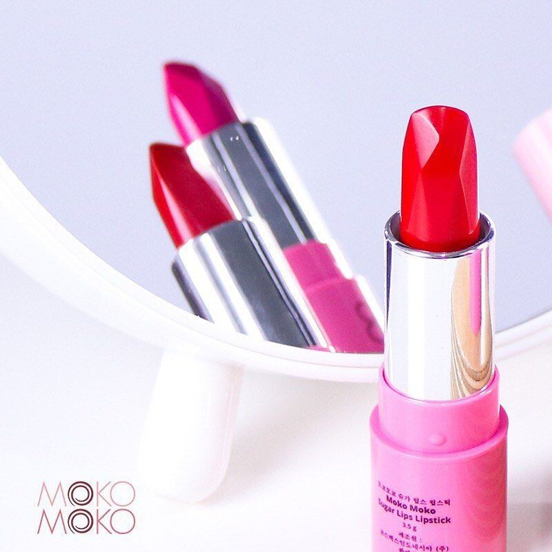 Moko Moko Sugar Lips Lipstik ♡ Lipstick Korea Pelembab Bibir Kering ♡ Kosmetik Makeup BPOM Aman
