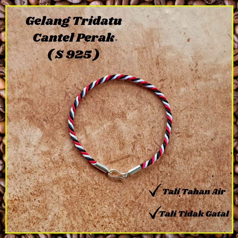 Gelang Tridatu Cantelan Perak / Gelang Tridatu Premium / Gelang Sangadatu Perak / Craft Dewata Gelang Pria / Gelang Pria Murah / Gelang Cowok / Gelang Tridatu Pasupati Bali / Gelang Bali Premium / Kado Gelang Cowok